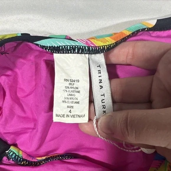 NWD‎ Trina Turk [ 4 ] Tahitian Floral Shirred Side Hipster Bikini Bottom - Picture 8 of 14